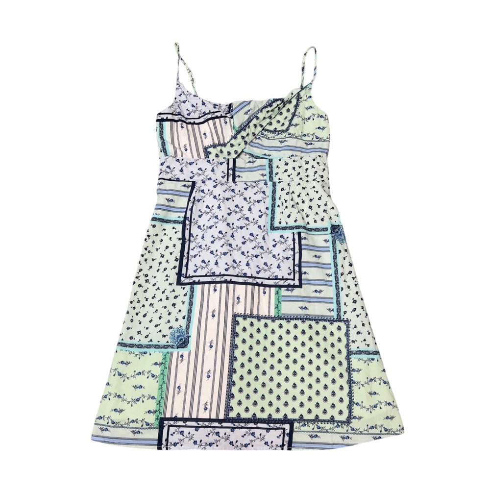 LOFT Patchwork Floral Midi Dress Women 12p Cottagecore Boho Prairie‎ Slip Dress
